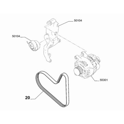 Jeep Avenger 2023-Present Miscellaneous Controls (Belts And Pulleys) Belt