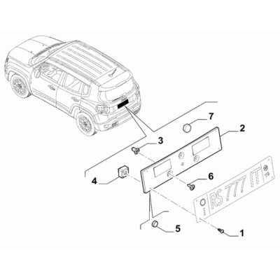 Jeep Renegade 2015-Present Rear Bumper Screw