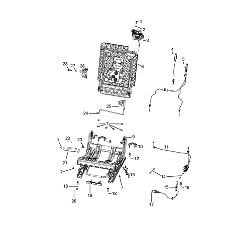 Jeep Grand Cherokee 2021-Present Rear Seats – Second Row Adjusters, Recliners, Shields And Risers Screw