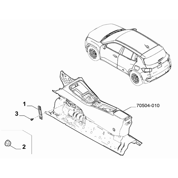 Jeep Avenger 2023-Present Instrument Panel Bracket