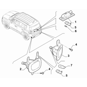 Jeep Avenger 2023-Present Outer Lighting Screw