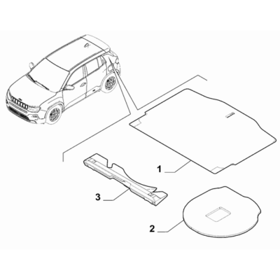 Jeep Avenger 2023-Present Baggage Compartment Interior Trimming Lining