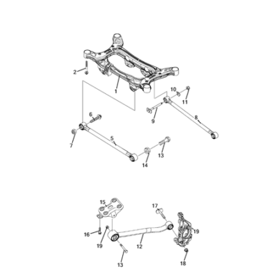 Jeep Compass 2017-Present Rear Suspension And Cradle Screw
