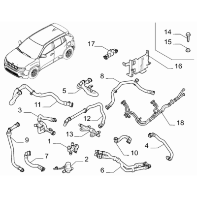 Jeep Avenger 2023-Present Radiator And Leads Screw