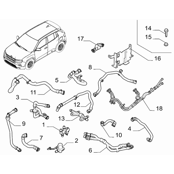 Jeep Avenger 2023-Present Radiator And Leads Nut