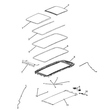 Jeep Grand Cherokee 2021-Present Sunroof Grease