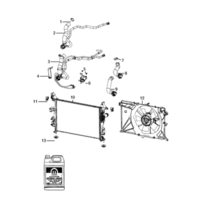 Jeep Compass 2017-Present Radiator And Related Parts; Charge Air Cooler Water Pump