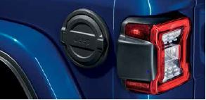 Wrangler 2018-Present Fuel Door Black