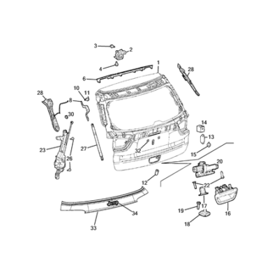 Jeep Compass 2017-Present Liftgates And Tailgates Screw