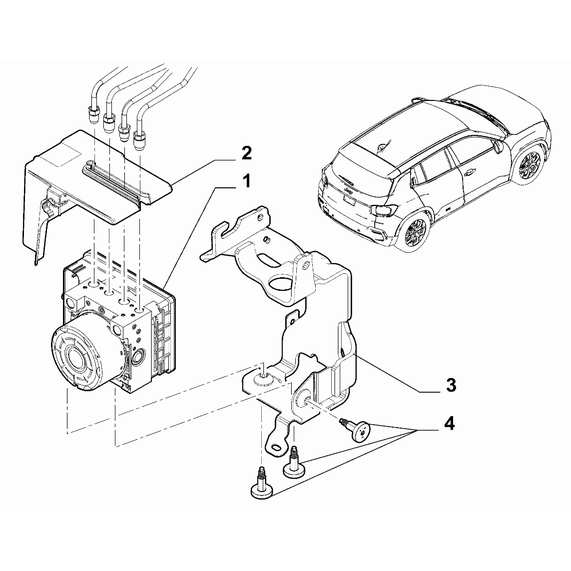 Jeep Avenger 2023-Present Hydraulic Brake System Screw