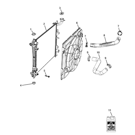 Jeep Grand Cherokee 2011-2020 Radiator And Related Parts; Charge Air Cooler Hose