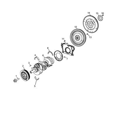 Jeep Wrangler 2018-Present Crankshaft, Piston, Drive Plate, Flywheel, And Damper Bearing