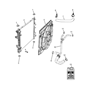 Jeep Grand Cherokee 2011-2020 Radiator And Related Parts; Charge Air Cooler Hose