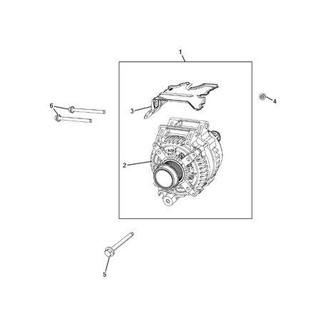 Jeep Cherokee 2014-2018 Generators / Alternators Screw And Washerassy