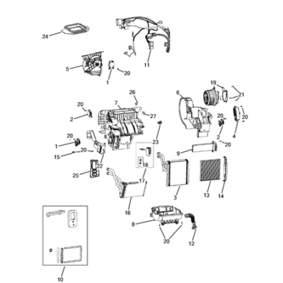 Jeep Cherokee 2014-2018 Air Conditioner And Heater Units Heater