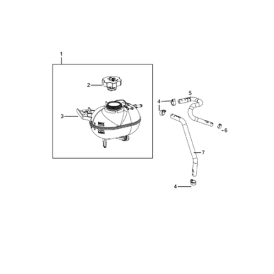 Jeep Compass 2017-Present Engine Coolant Reservoir (Bottle) Hose