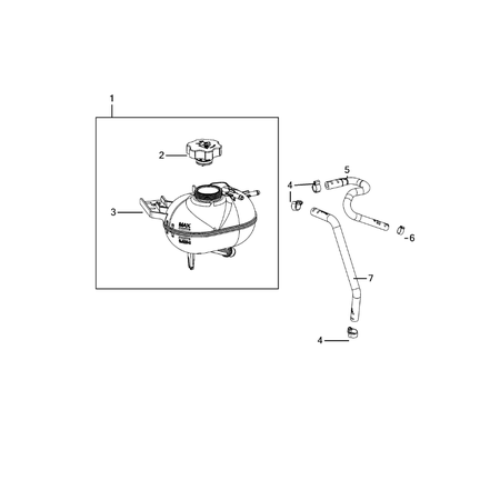 Jeep Compass 2017-Present Engine Coolant Reservoir (Bottle) Collar