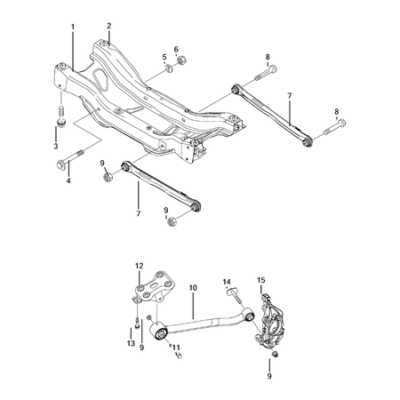 Jeep Compass 2017-Present Rear Suspension And Cradle Crossrail