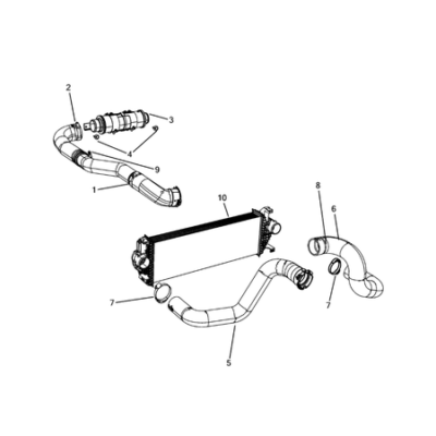 Jeep Grand Cherokee 2011-2020 Radiator And Related Parts; Charge Air Cooler Hose