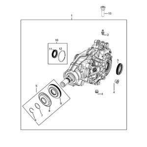 Jeep Wrangler 2018-Present Front Axle: Housing, Differential And Vent Sending Unit