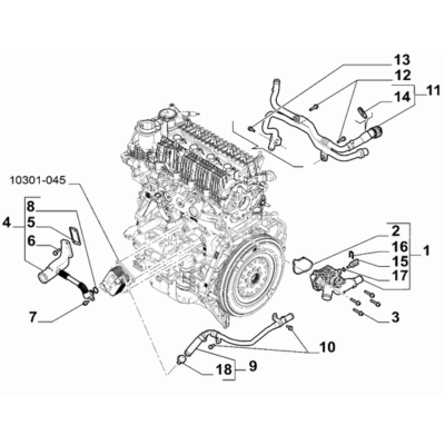 Jeep Renegade 2015-Present Water Pump And Lines Screw