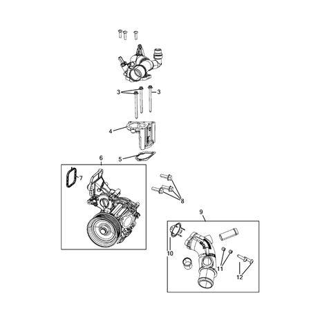 Jeep Wrangler 2018-Present Water Pump And Related Parts Nut