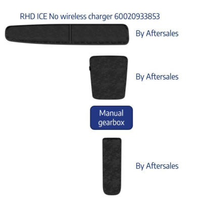 Avenger 2023-Present Rubber Mats Kit For Rhd Mt W/ Wireless Charger