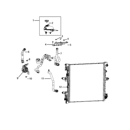 Jeep Grand Cherokee 2021-Present Radiator And Related Parts; Charge Air Cooler Screw And Washerassy