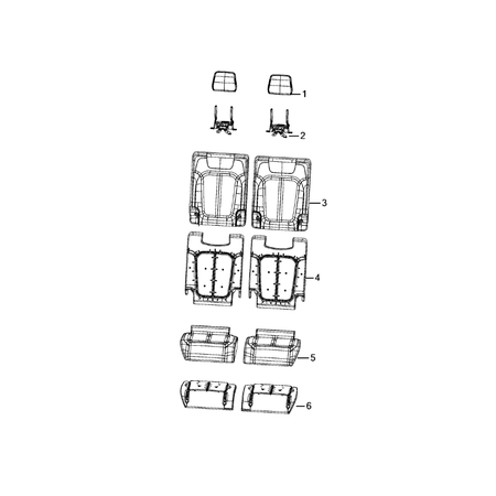 Jeep Grand Cherokee 2021-Present Rear Seats – Third Row Headrest