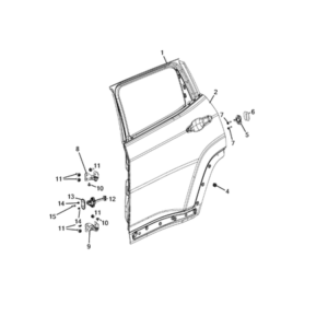 Jeep Compass 2017-Present Rear Door Seal Gasket