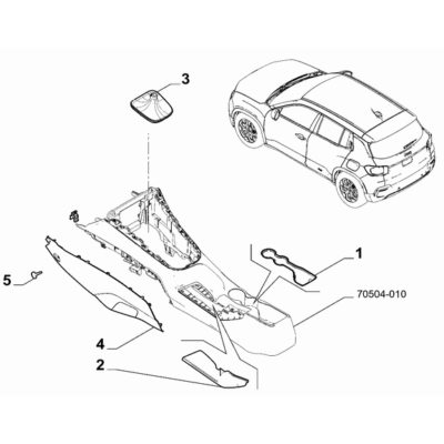 Jeep Avenger 2023-Present Dashboard (Console) Covering