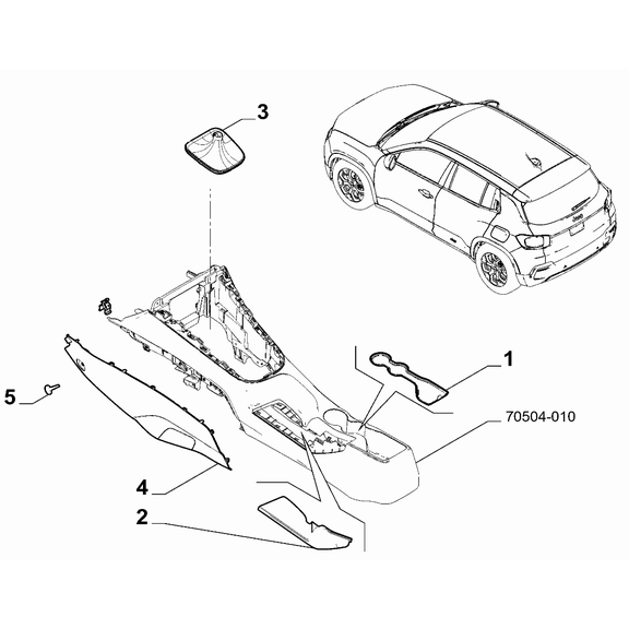 Jeep Avenger 2023-Present Dashboard (Console) Mat