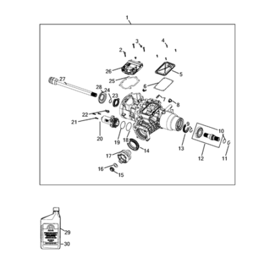 Jeep Cherokee 2014-2018 Rear Axle; Housing, Differential And Vent Screw