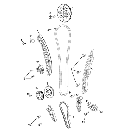 Jeep Cherokee 2014-2018 Timing Belt/Chain And Cover And Balance Shaft Screw