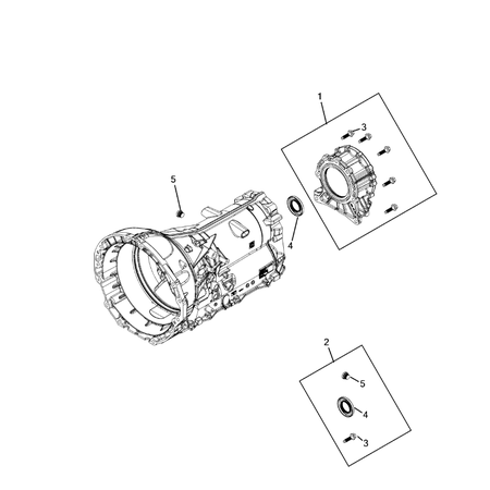 Jeep Grand Cherokee 2011-2020 Case, Extension, Oil Pan, And Indicator (Dipstick) Screw