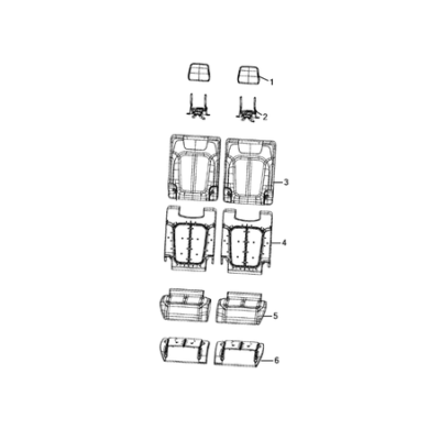 Jeep Grand Cherokee 2021-Present Rear Seats – Third Row Padding