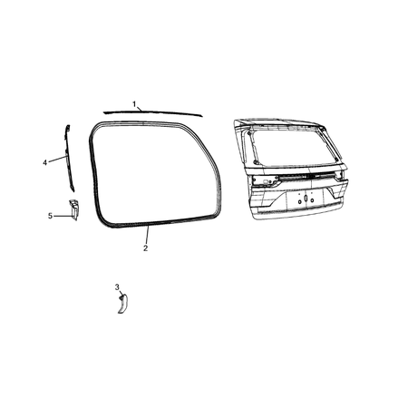 Jeep Grand Cherokee 2021-Present Weatherstrips And Seals Clip