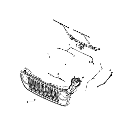 Jeep Wrangler 2018-Present Wiper And Washer System Hose