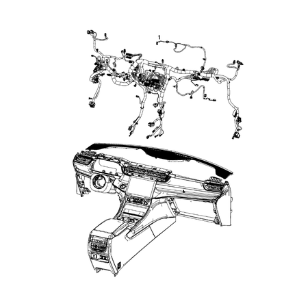 Jeep Grand Cherokee 2021-Present Wiring, Instrument Panel Cable Harness