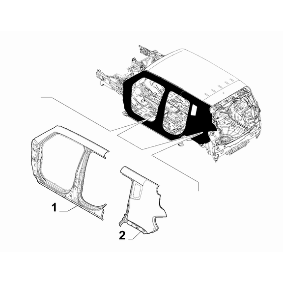 Jeep Renegade 2015-Present Bodyshell, Panels (Central Part) Rear Fender