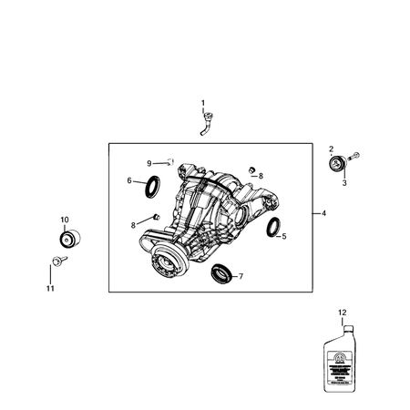 Jeep Grand Cherokee 2021-Present Rear Axle Assembly Hose