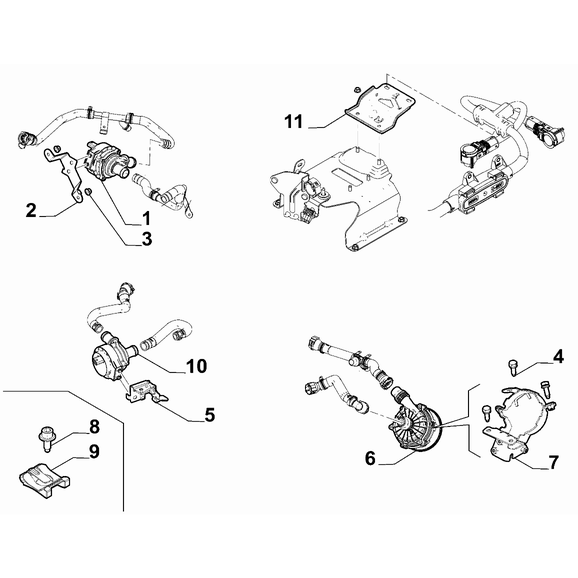 Jeep Renegade 2015-Present Water Pump And Lines Nut