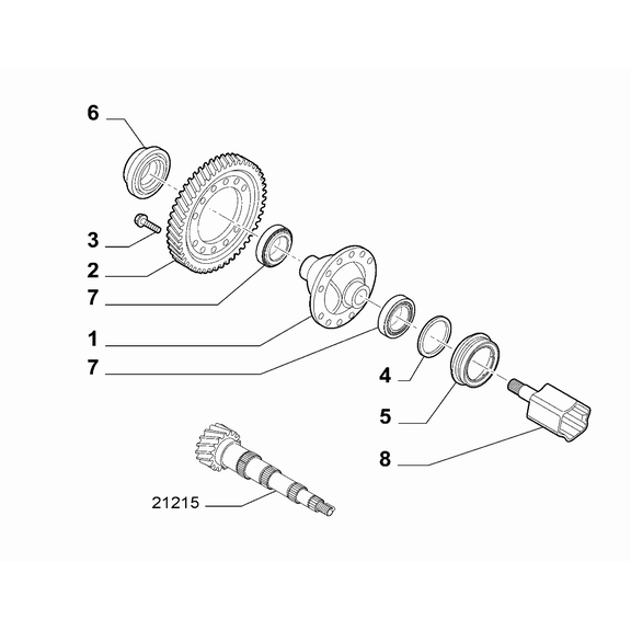 Jeep Renegade 2015-Present Differential Gears Shaft