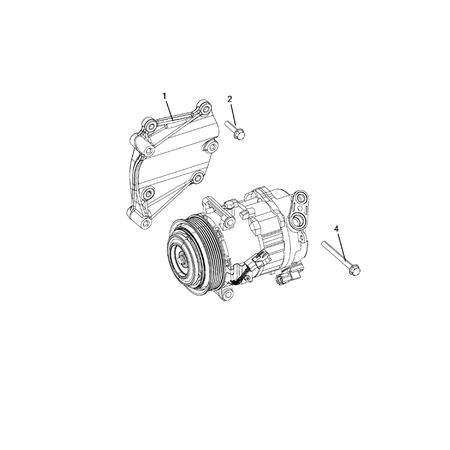 Jeep Cherokee 2014-2018 Air Conditioner Compressor And Mounting Bracket