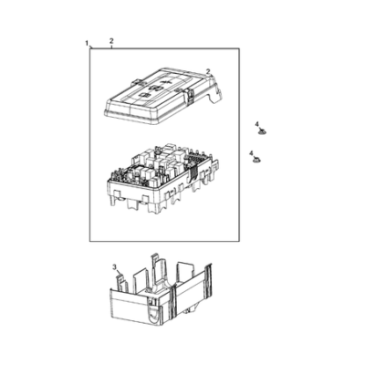 Jeep Wrangler 2018-Present Power Distribution, Fuse Block, Junction Block, Relays And Fuses Cable Harness