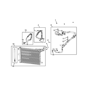 Jeep Wrangler 2018-Present Air Conditioner And Heater Plumbing Pipe