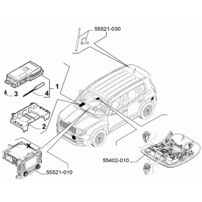 Jeep Renegade 2015-Present Infotainment Devices Bracket