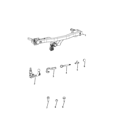 Jeep Compass 2017-Present Trailer Tow And Tow Hooks Screw