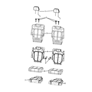 Jeep Grand Cherokee 2021-Present Rear Seats – Second Row Back Lining