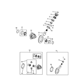 Jeep Wrangler 2018-Present Front Axle: Housing, Differential And Vent Bevel Gear/Pinionset